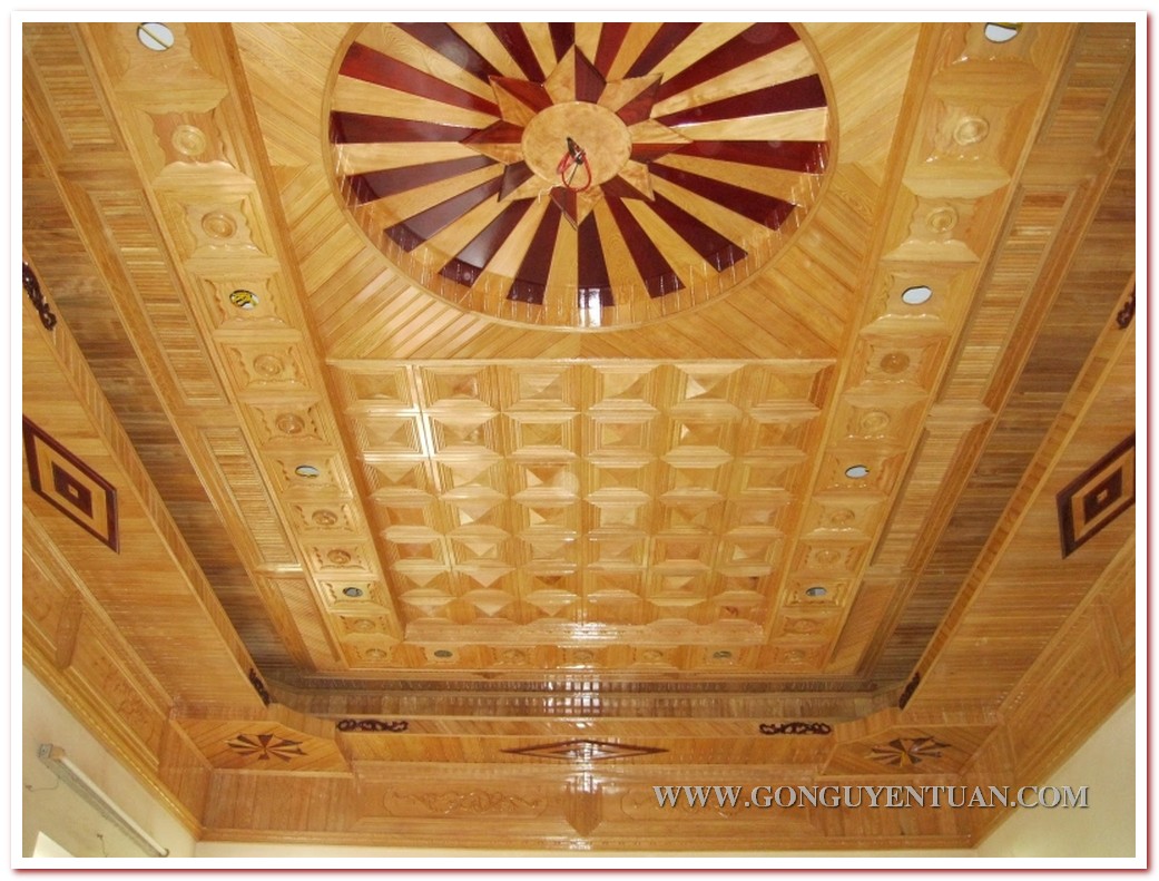 mẫu trần gỗ tự nhiên ninh bình 