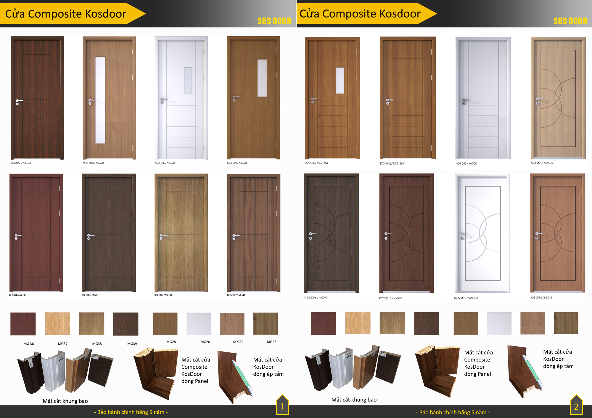 mẫu cửa nhựa composite tại Ninh Bình chất lượng tốt nhất 