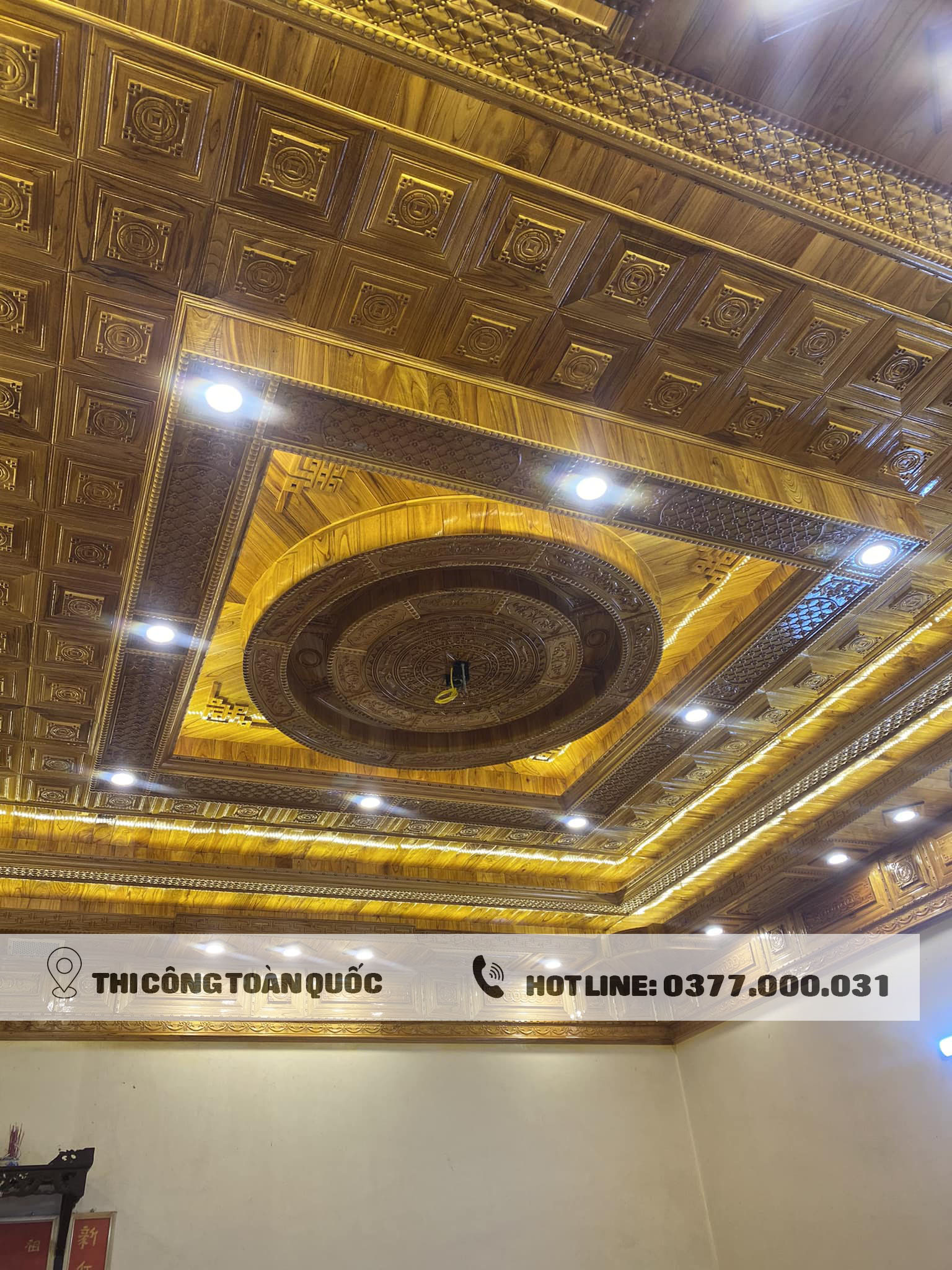 Trần gỗ xoan ta bàn giao cho anh Hưng Tại Hải Dương