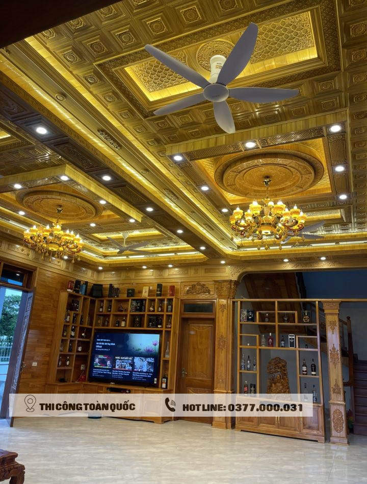 Xưởng thi công trần gỗ tại Ninh Bình