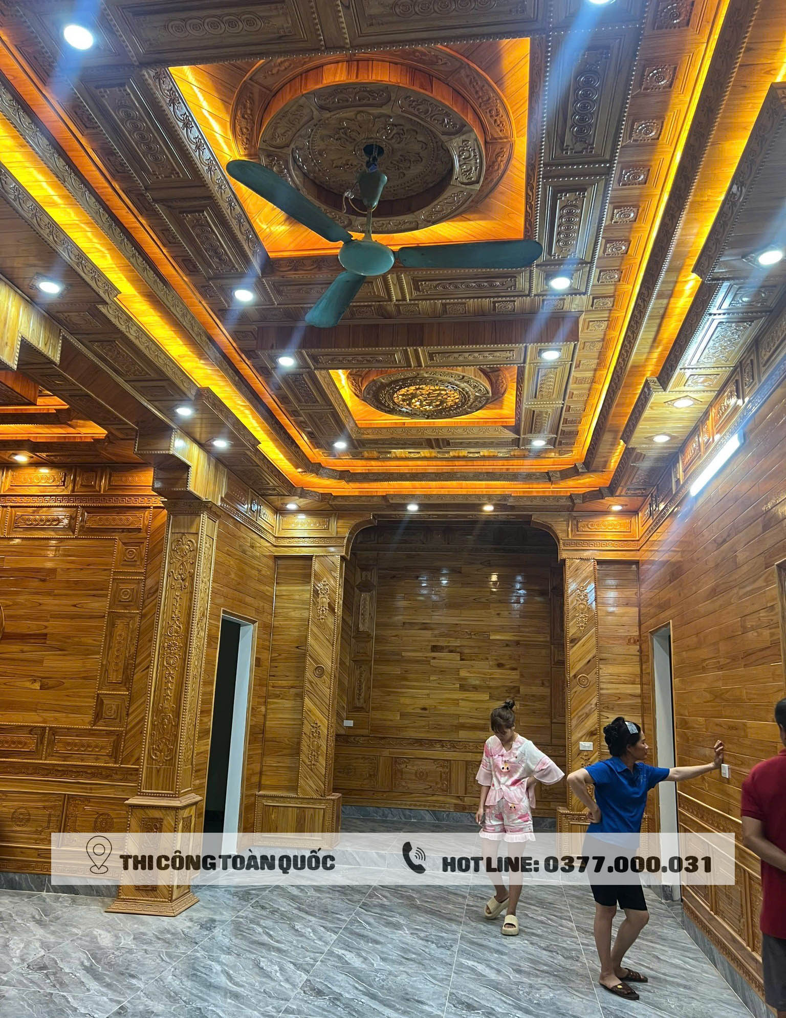 trần gỗ xoan Ninh Bình giá rẻ