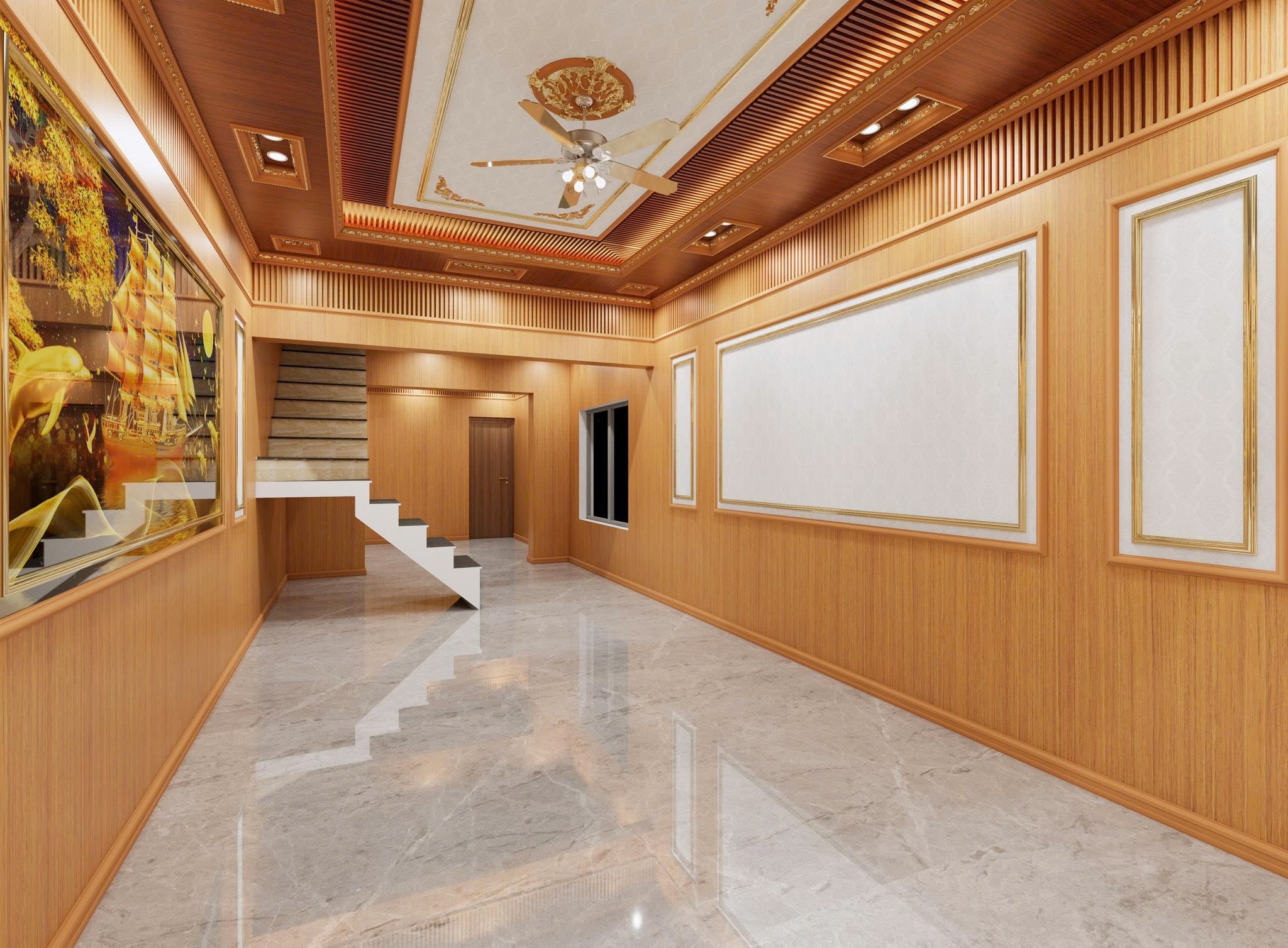 Ốp Tường Nhựa Nano Giả Gỗ