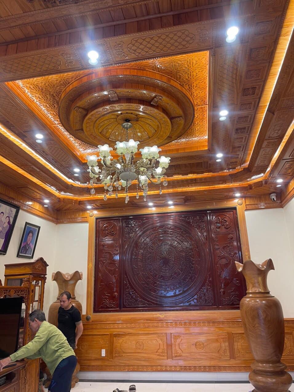 Thi công trần gỗ tại Bắc Ninh 