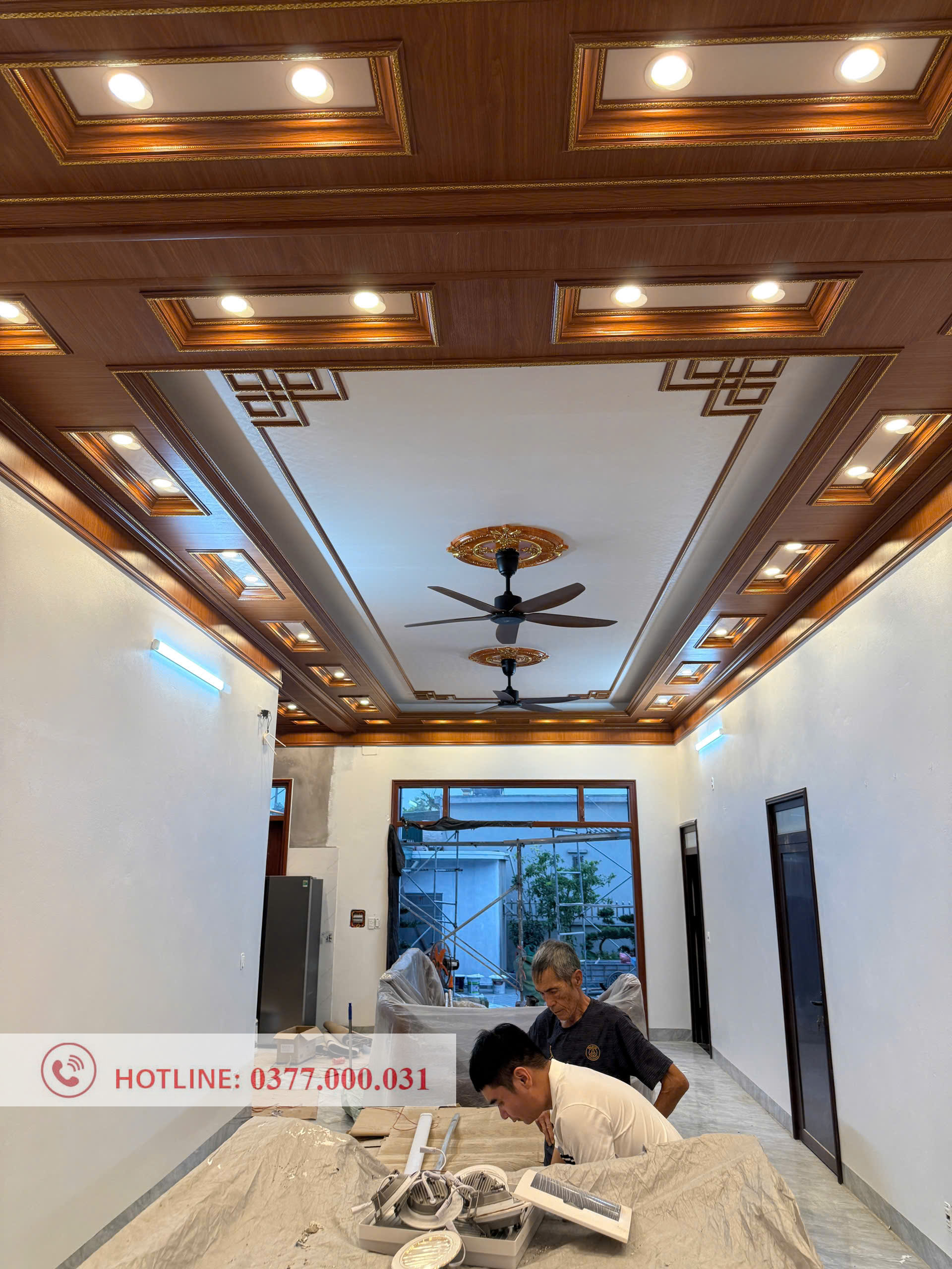 Bàn giao trần nhựa nano nhà chú Tế - Yên Khánh - Ninh Bình 