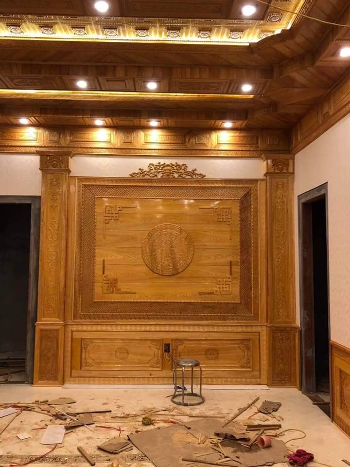 Công trình trần gỗ thi công tại Lê Chân Hải Phòng