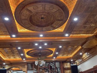 Trần gỗ xoan thi công tại Ninh Bình