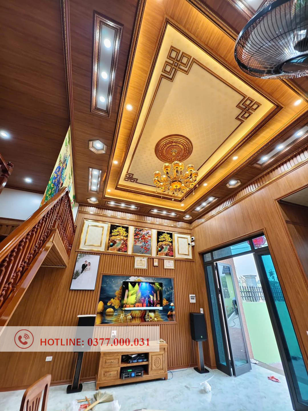 Bàn giao trần + ốp tường nhựa nano tại Gia Viễn Ninh Bình - Gia Đình chị Khánh