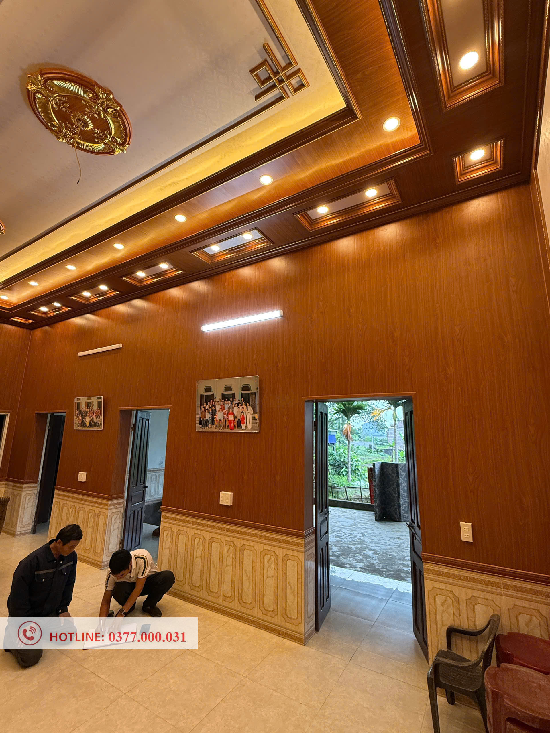 Công trình ốp trần, tường nhựa nano nhà anh Hải - Nho Quan Ninh Bình 