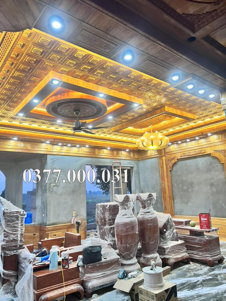Trần gỗ xoan tại Hải Dương
