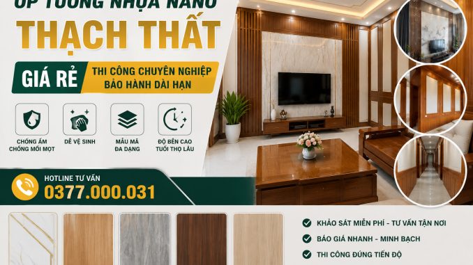 Ốp tường nhựa nano Thạch Thất giá rẻ