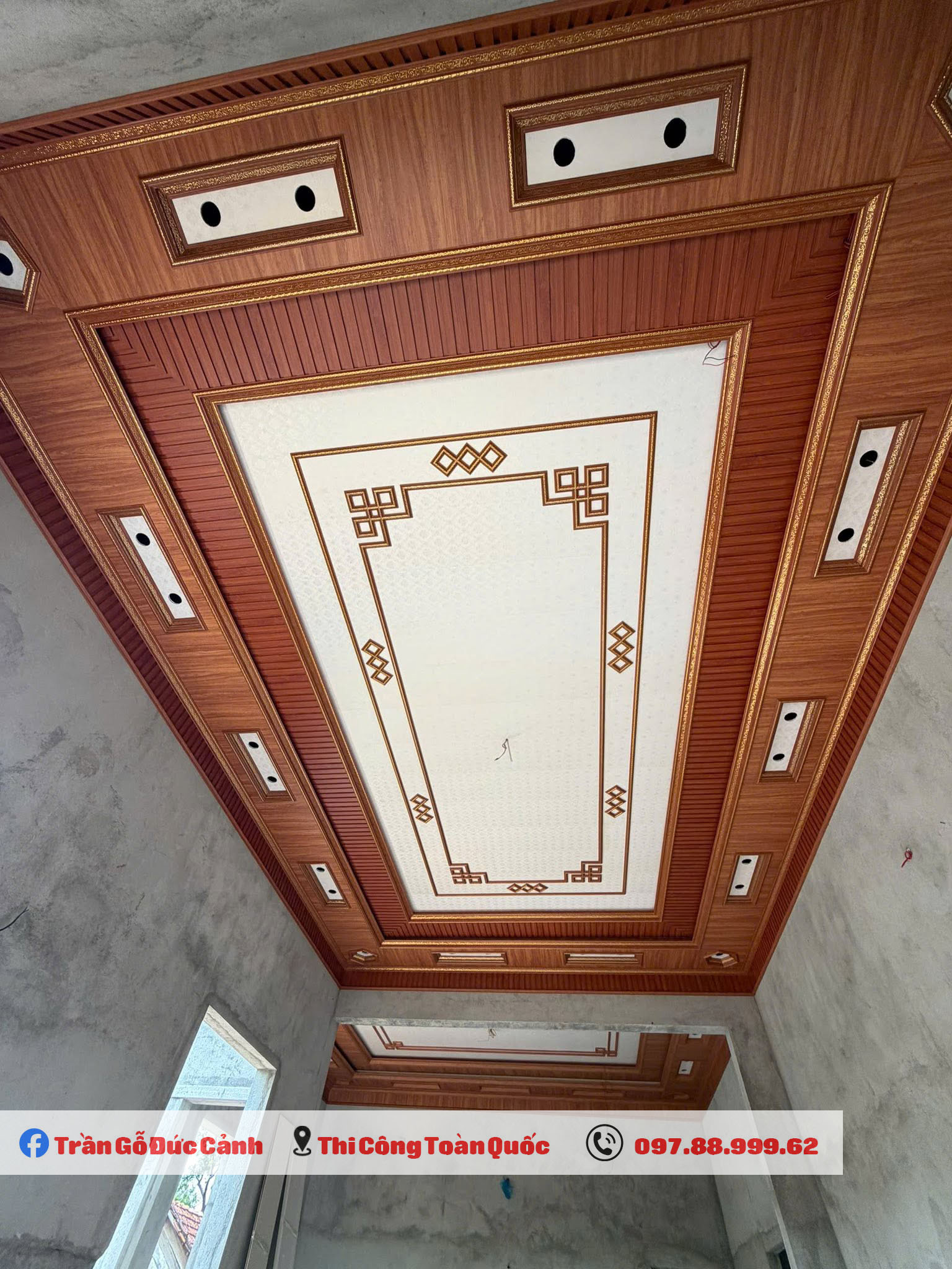 Hoàn thiện trần nhựa nano tại Nam Định cho nhà anh Quang