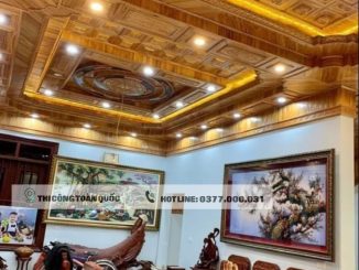 Trần gỗ xoan Hải Dương thi công nhanh đúng tiến độ
