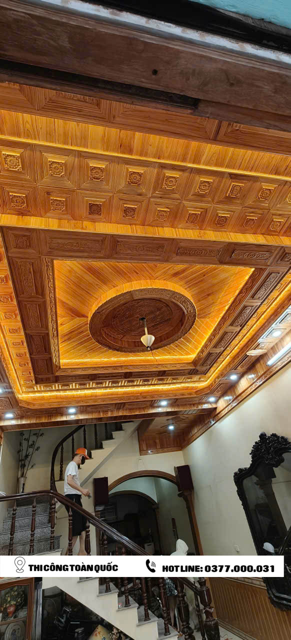 trần gỗ xoan tại Hải Dương 