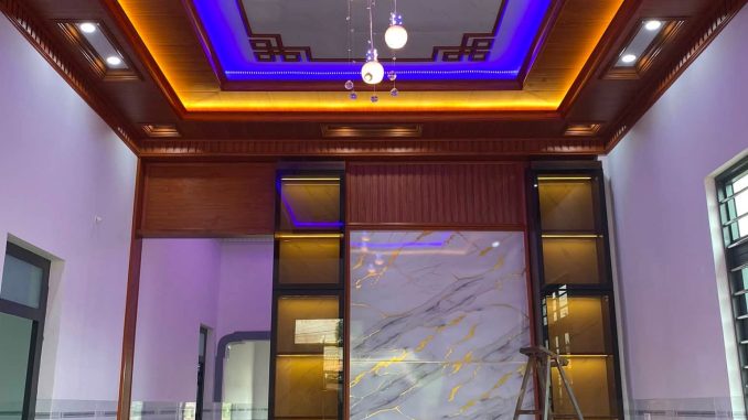 Công trình ốp trần, tường nhựa nano tại Quốc Oai