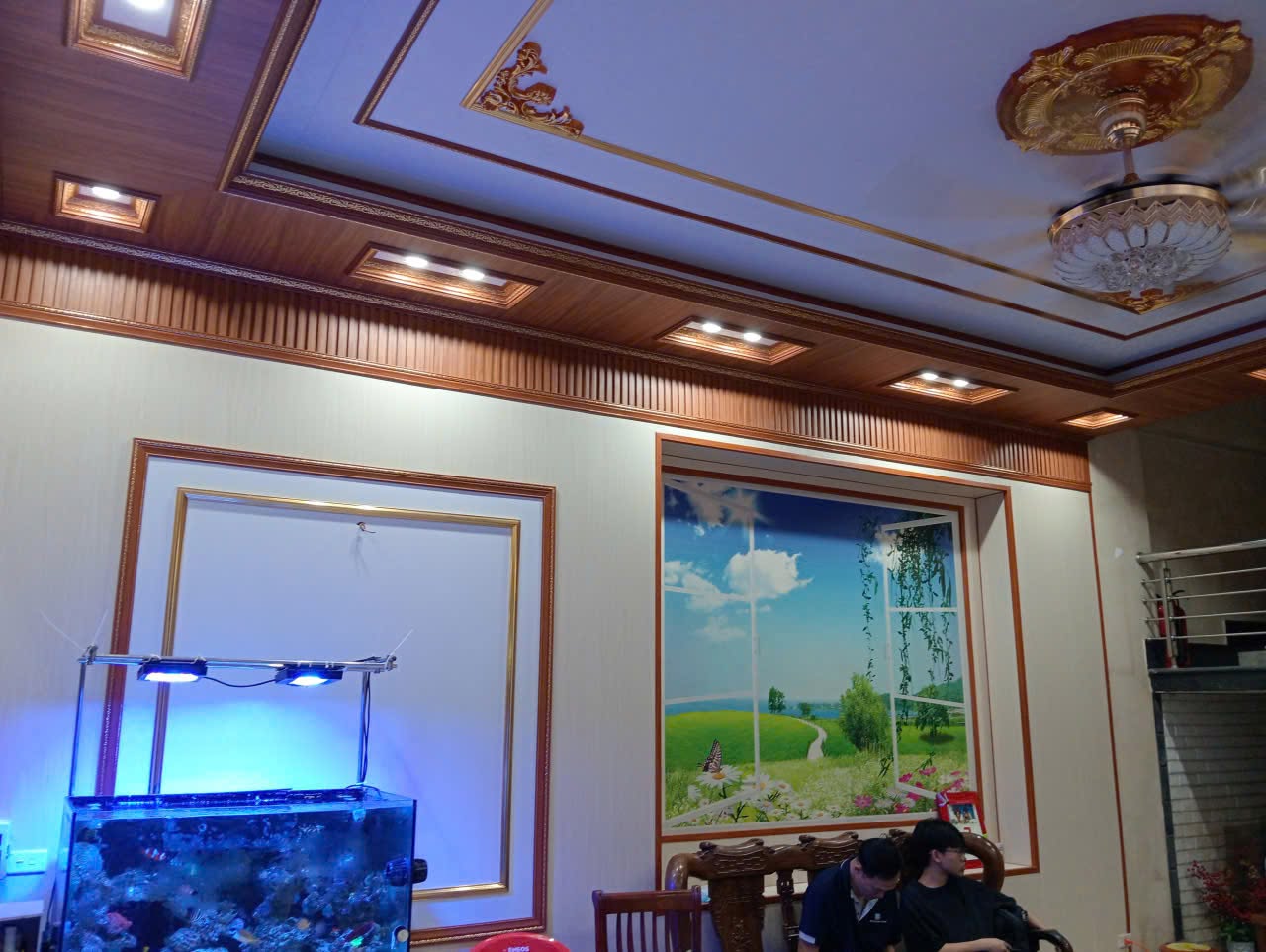 bàn giao công trình trần nhựa nano tại Sầm Sơn Thanh Hóa cho gia đình anh Quang.