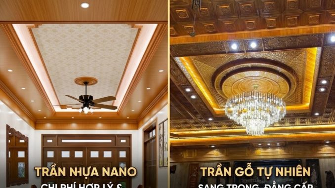 Trần Nhựa Nano Và Trần Gỗ: So Sánh Chi Phí Và Tính Thẩm Mỹ